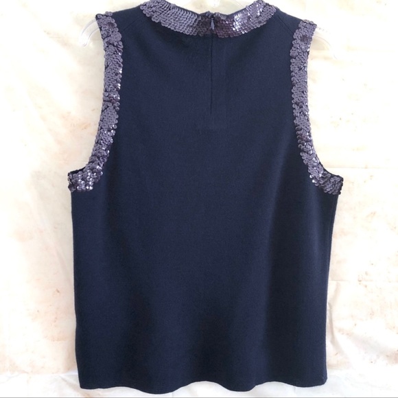 J Crew Sequin Crewneck Sleeveless Shell Top XL - Picture 4 of 5